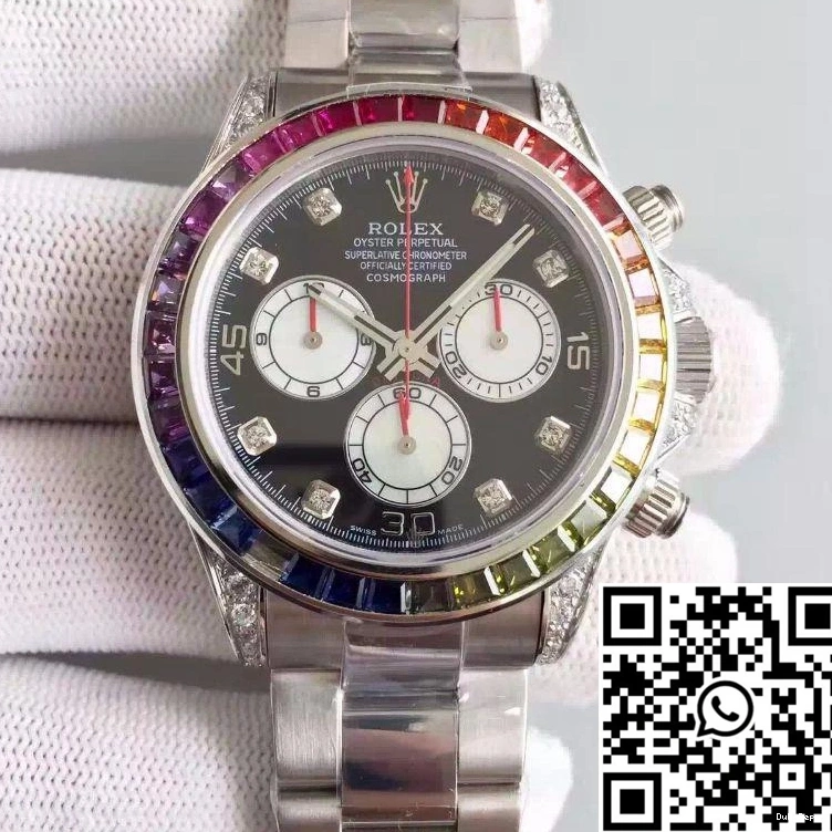 Cosmograph Dial Rolex BL 116595RBOW Factory Black Daytona Rainbow 0407